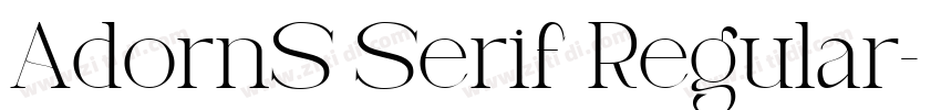 AdornS Serif Regular字体转换 AdornS Serif Regular字体转换